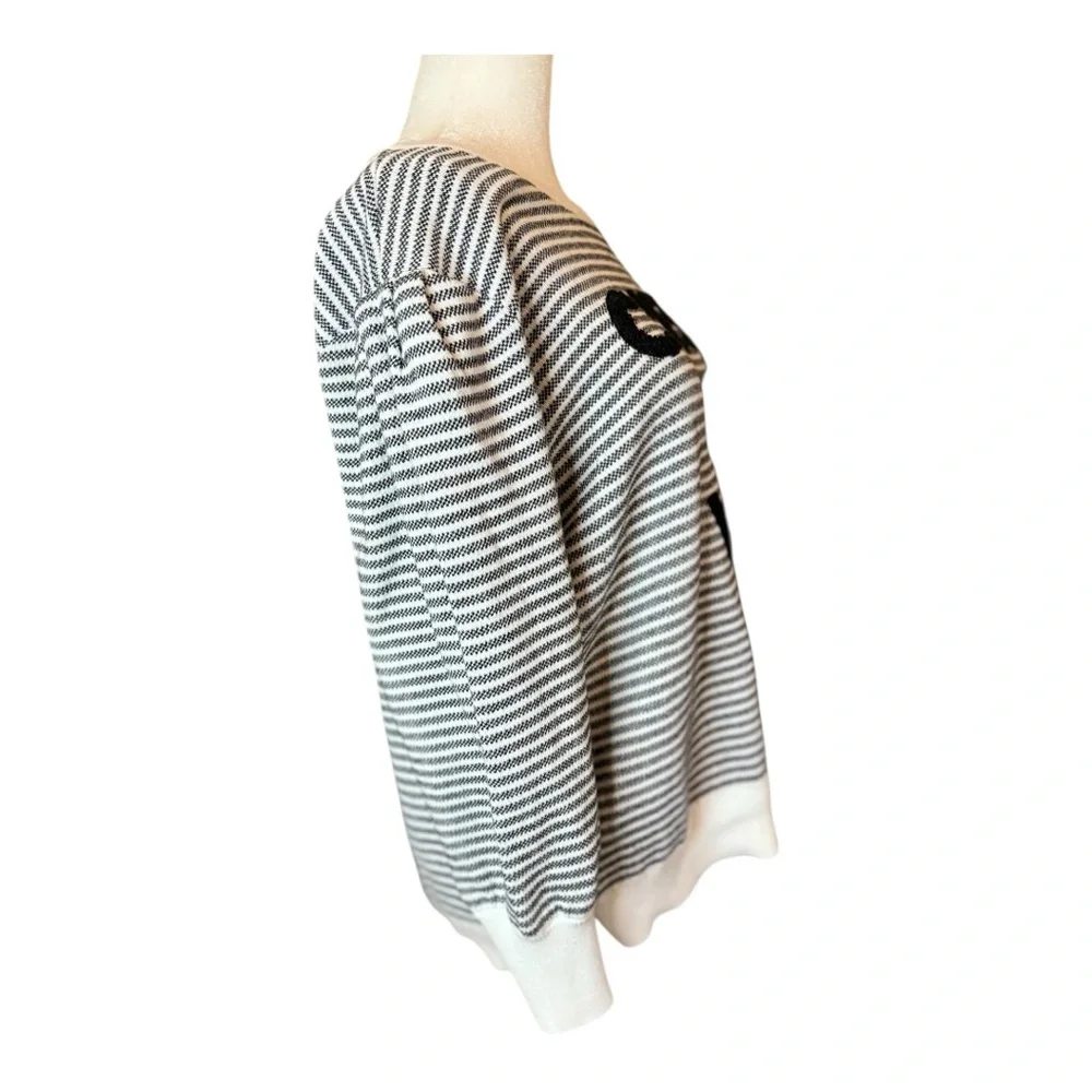 Karl Lagerfeld Black and White Striped Sweater - Picture 6 of 11